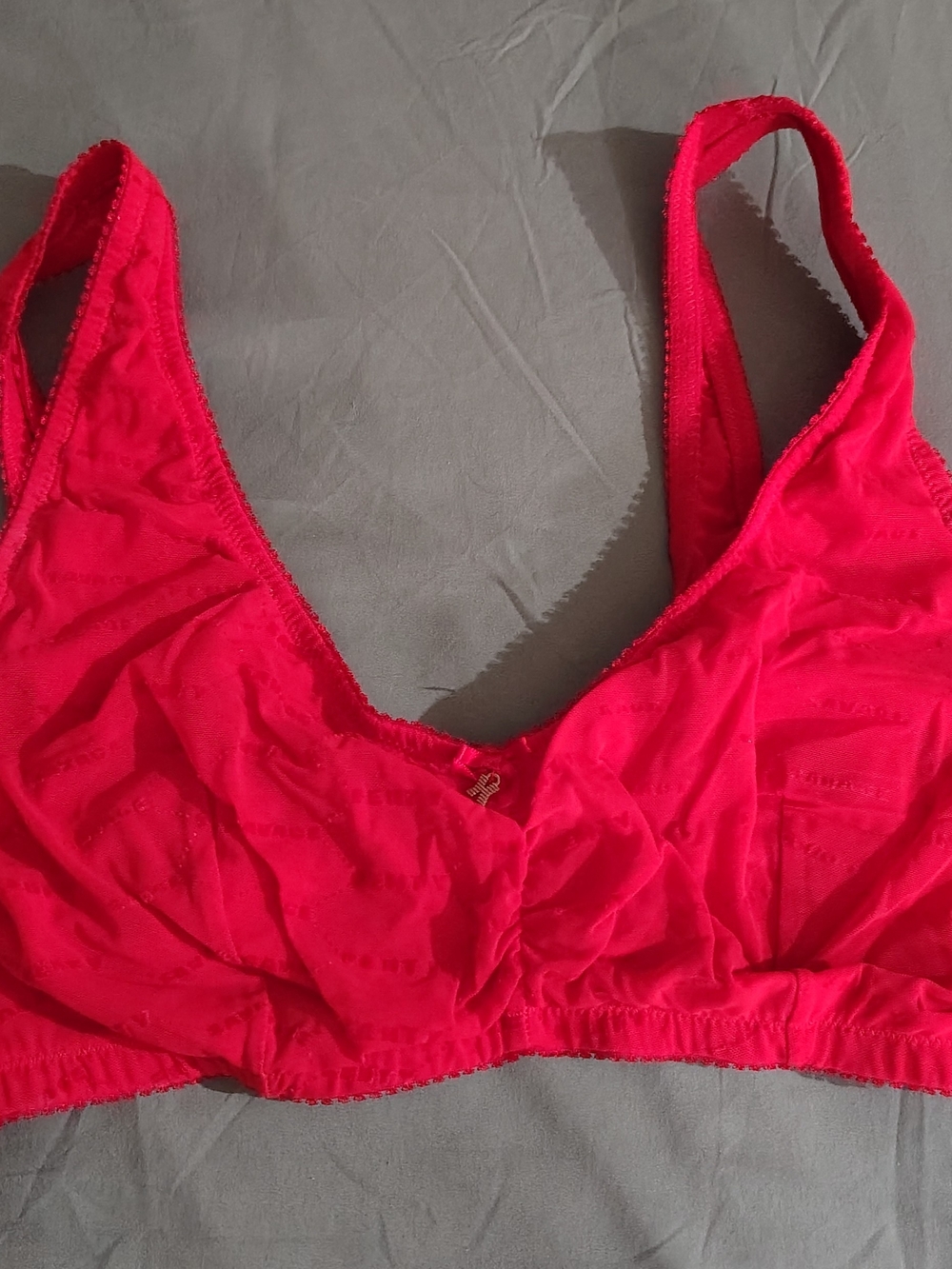 Savage X Fenty Wireless Red Logo Print Bralette Size 2X